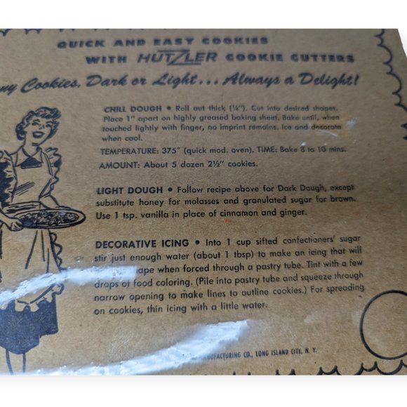 Vintage Hutzler Green Plastic Cookie Cutters NWT - Picture 7 of 8